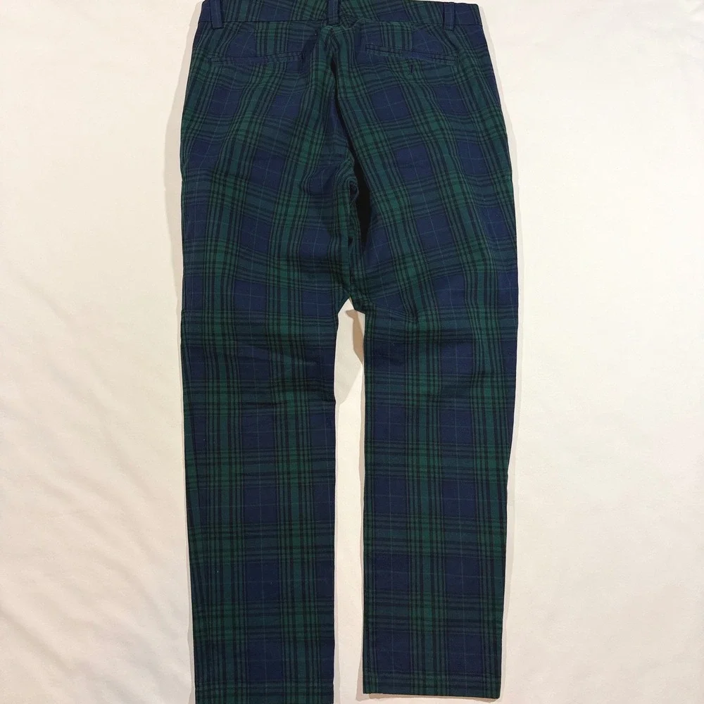 Vineyard Vines Breaker Pant Mens 32x30 Green Navy Black Watch Plaid Excellent